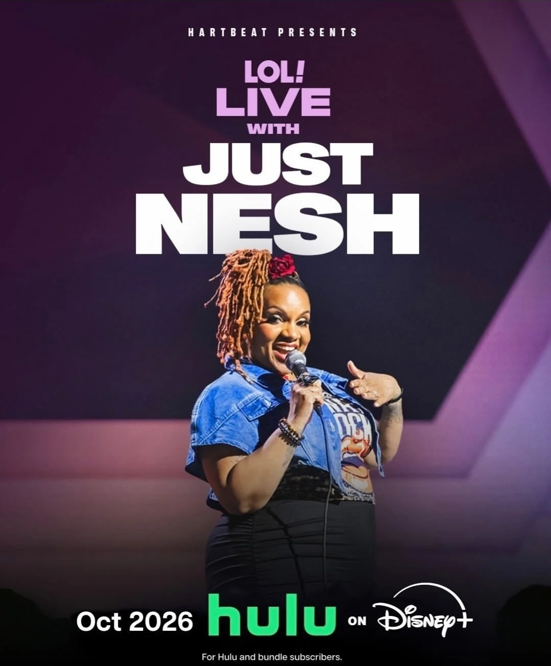 LOL! Live with Just Nesh — October 2026 on Hulu on Disney+